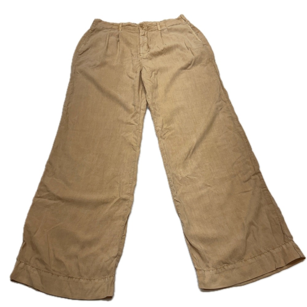 Cloth & Stone Pants Women Large Tan Wide Leg Boho Coastal Anthropologie